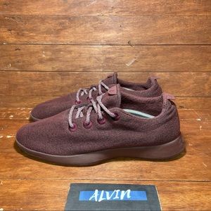 Allbirds burgundy wool runners mens sz 14